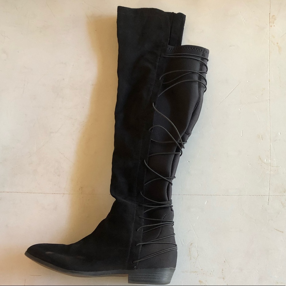Stretchy Faux Suede Over the Knee Boots